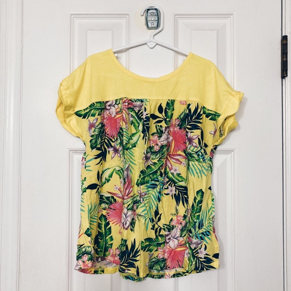 GAP Other - 🍓HP🍓GapKids Tropical Floral Top Yellow Size L